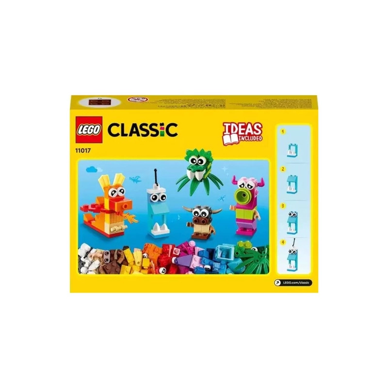 LEGO 11017 - مجموعه هیولاهای خلاق با ۱۴۰ قطعه رنگارنگ.