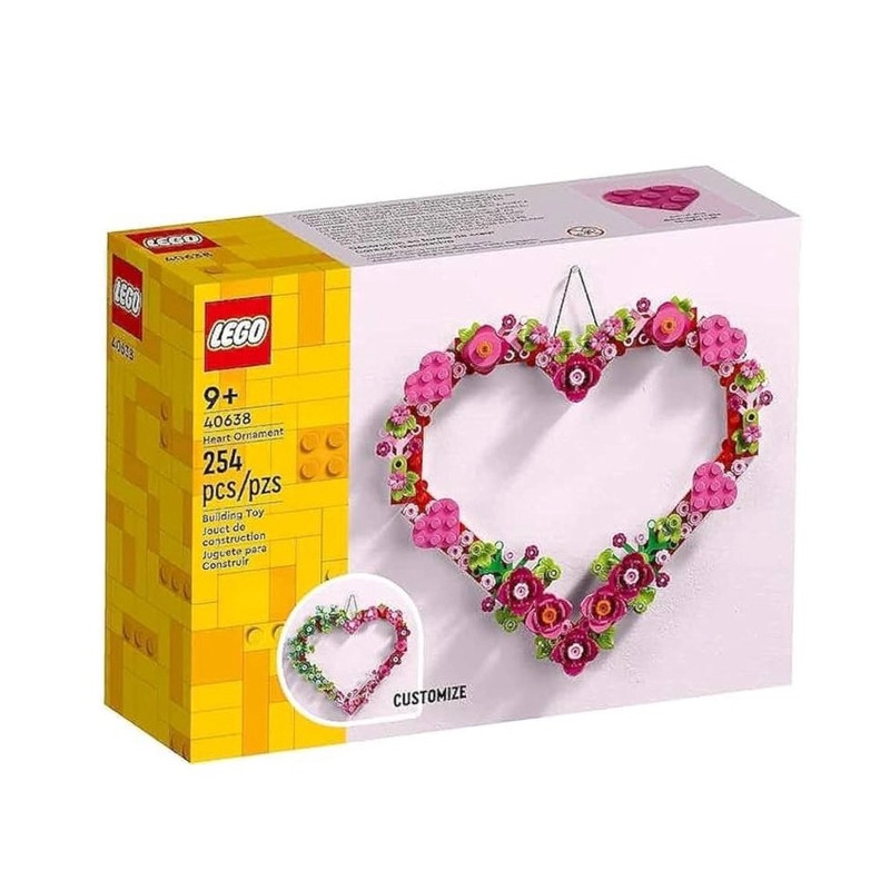 LEGO 40638 - آویز قلبی سه‌بعدی با ۲۵۴ قطعه.
