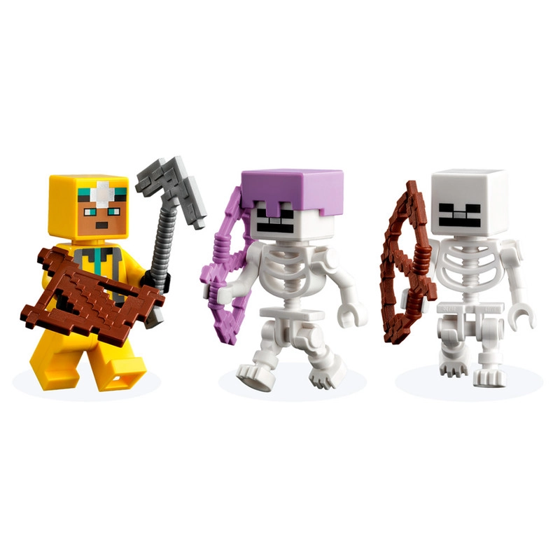 LEGO 21189 - سیاه‌چال اسکلت‌ها با مینی‌فیگور و جزئیات بازی ماینکرفت.