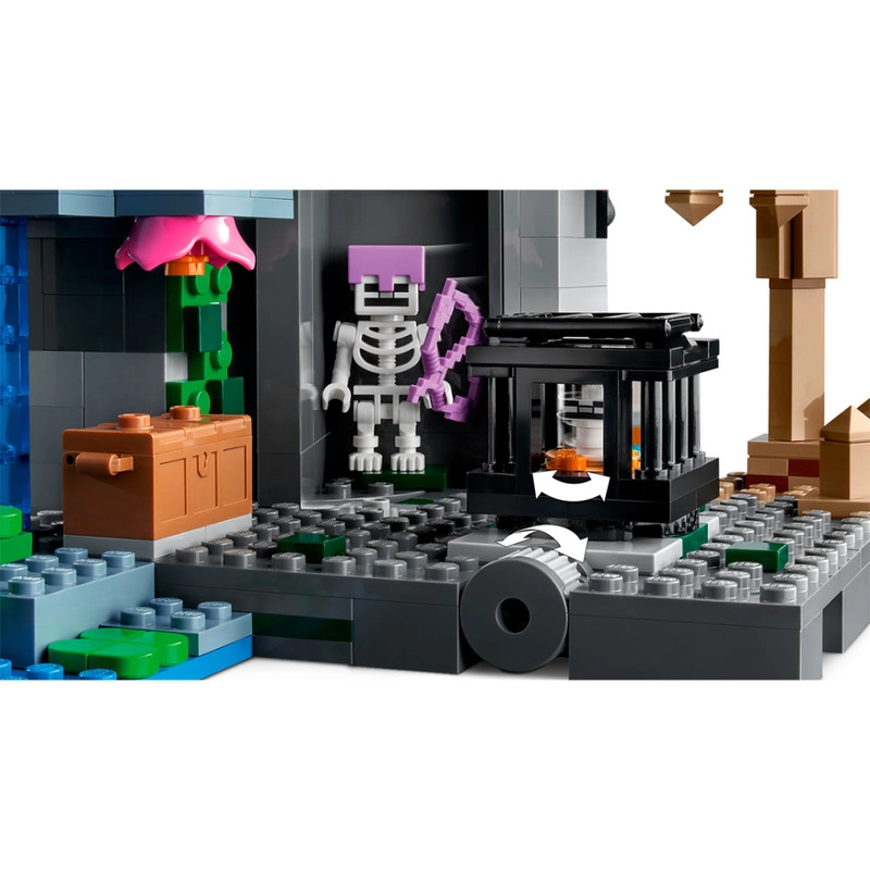 LEGO 21189 - سیاه‌چال اسکلت‌ها با مینی‌فیگور و جزئیات بازی ماینکرفت.