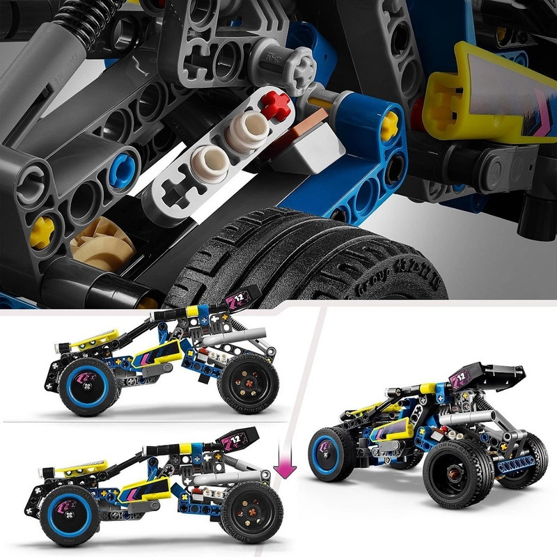 لگو Technic 42164 - باگی مسابقه‌ای آفرود با موتور عقب‌کش و تعلیق متحرک.