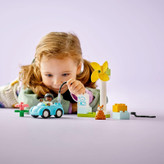 لگو DUPLO 10985 - توربین بادی شهر با فیگور کودک، ماشین زباله و آموزش انرژی پاک.