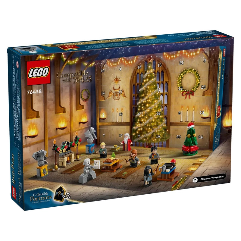 لگو Harry Potter 76438 - تقویم آدونت با ۲۴ محفظه و فیگورهای هاگوارتز.