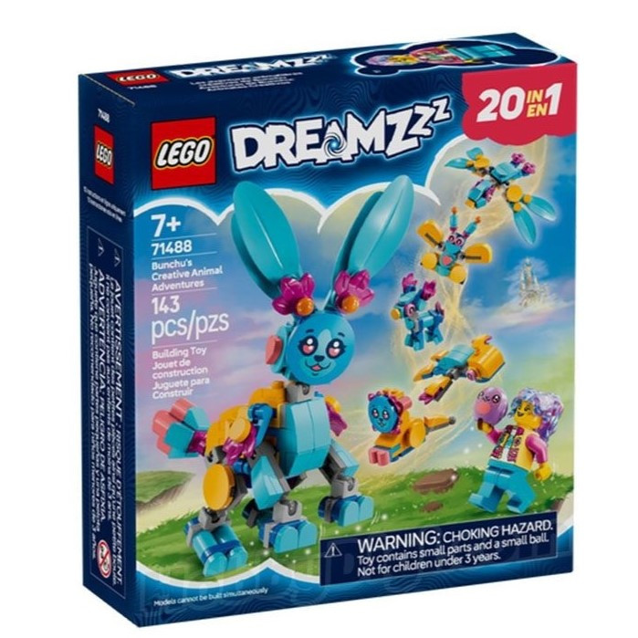 لگو 143 تکه سری DREAMZzz مدل Bunchu’s Creative Animal Adventures کد 71488